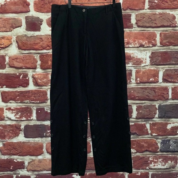 Emporio Armani Womens Black Zippered Formal Straight leg Pants main image 0